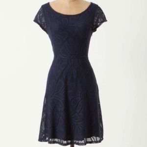 Anthropologie Crochet Deletta Navy Dress Women’s Size S